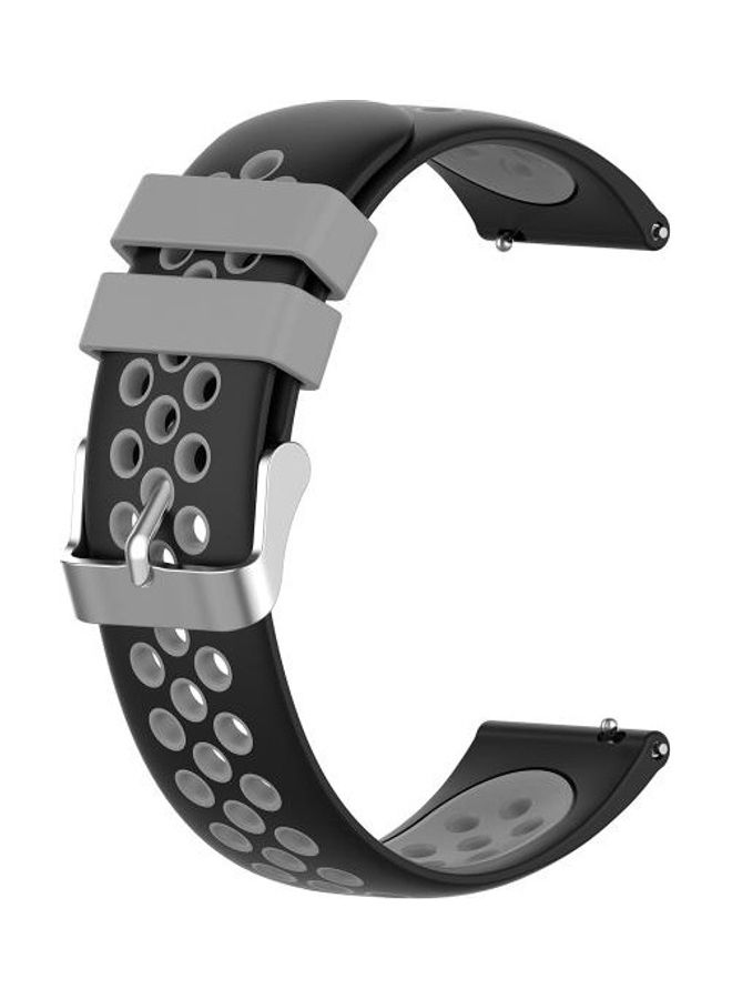 BGM Two-Colour Silicone Replacement Strap Watchband For Huawei Watch 3/3 Pro 22mm Black - Image 1