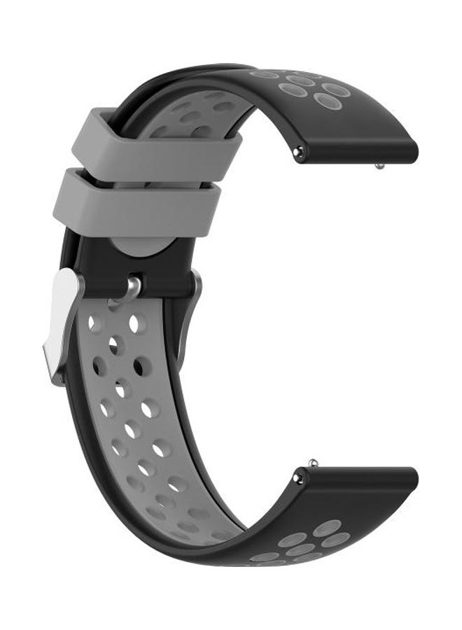 BGM Two-Colour Silicone Replacement Strap Watchband For Huawei Watch 3/3 Pro 22mm Black - Image 3