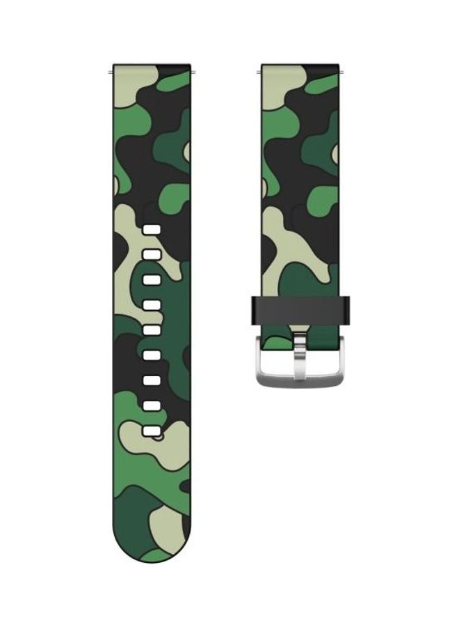 BGM Silicone Replacement Wrist Strap Watchband with Silver Buckle 20mm For Samsung Galaxy Watch 3 41mm Multicolour - Image 2