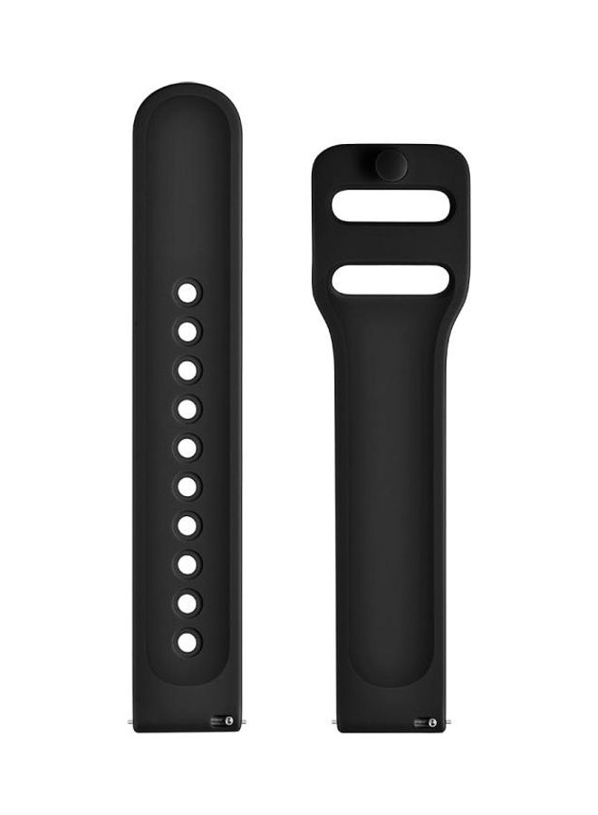 BGM Silicone Strap with Japanese Buckle 20mm For Huawei Watch GT2 42mm/Galaxy Watch Active 2/Huami GTS/GTR 42MM Black - Image 3