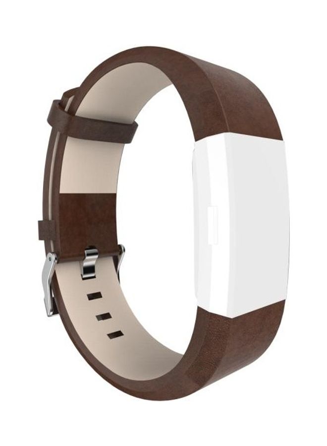 BGM Plastic Leather Strap For Fitbit Charge 2 Brown - Image 1