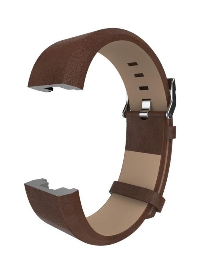 BGM Plastic Leather Strap For Fitbit Charge 2 Brown - Image 3