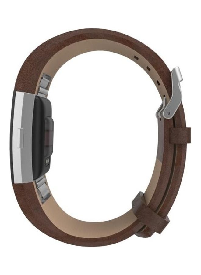 BGM Plastic Leather Strap For Fitbit Charge 2 Brown - Image 4