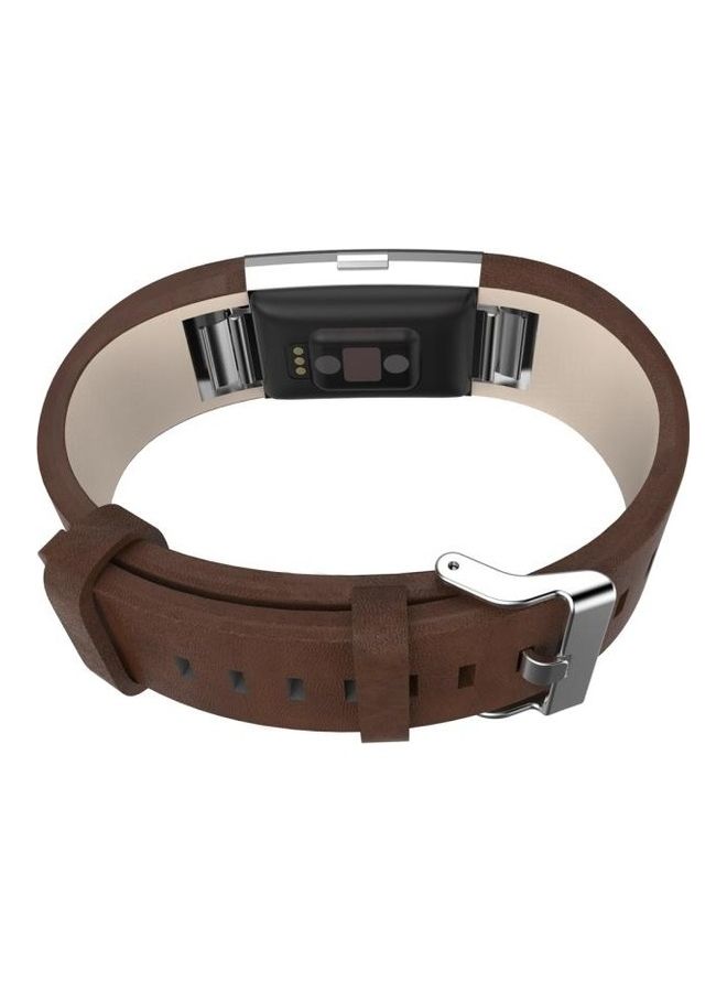 BGM Plastic Leather Strap For Fitbit Charge 2 Brown - Image 5