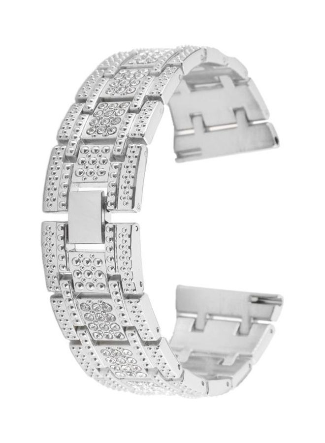 BGM Wrist Strap Watch Band For Samsung Gear S3 Silver - Image 1