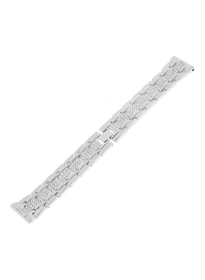 BGM Wrist Strap Watch Band For Samsung Gear S3 Silver - Image 2