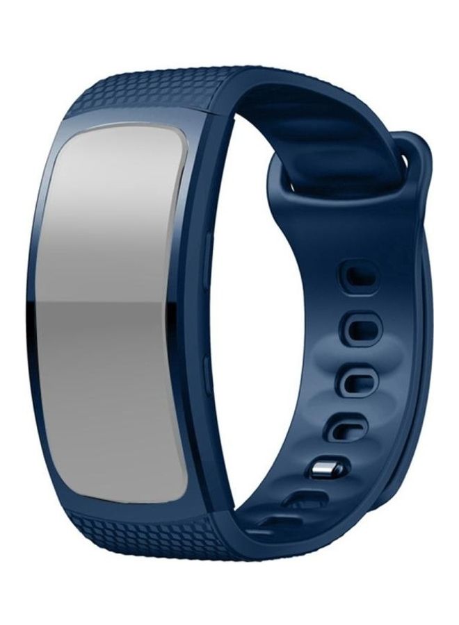 BGM Silicone Replacement Strap Watchband For Samsung Gear Fit2 Pro Blue - Image 1