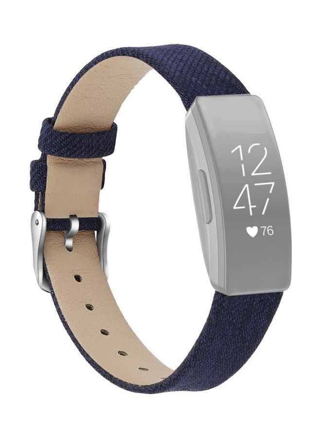 BGM Replacement Wrist Strap Watchband For Fitbit Inspire/Inspire HR Canvas B Type Blue - Image 1