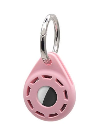 Silica Gel Anti-Scratch Shockproof Protective Cover Soft Case with Keychain Ring Loop for Apple AirTag Pink - v1631133636/N50686253A_1