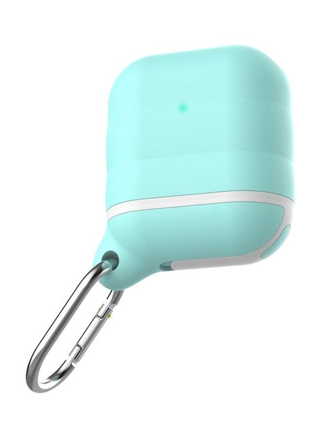 BGM Wireless Earphone Waterproof Silicone Protective Case with Hook For Apple AirPods 1/2 Green 