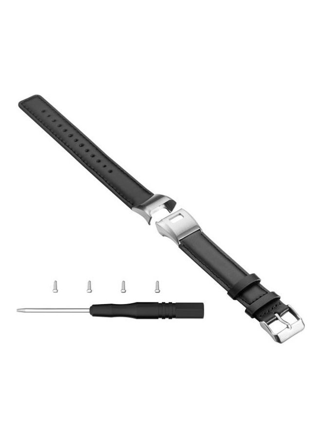 بي جي إم سوار من الجلد لساعة جارمن فيفوسمارت HR أسود - Image 1