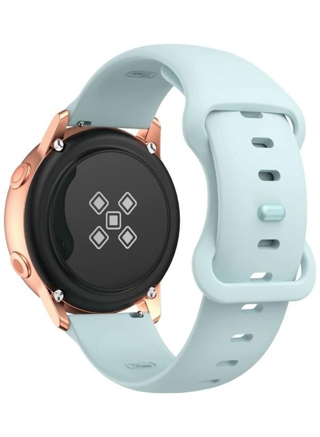 BGM 45mm Butterfly Buckle Silicone Replacement Strap Watchband 22mm For Samsung Galaxy Watch Active 3 Blue - Image 4