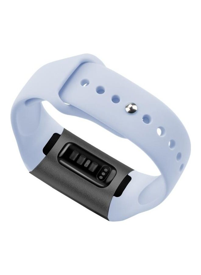 BGM Replacement Solid Colour Silicone Strap Band For Fitbit Charge 3 22mm Blue - Image 3