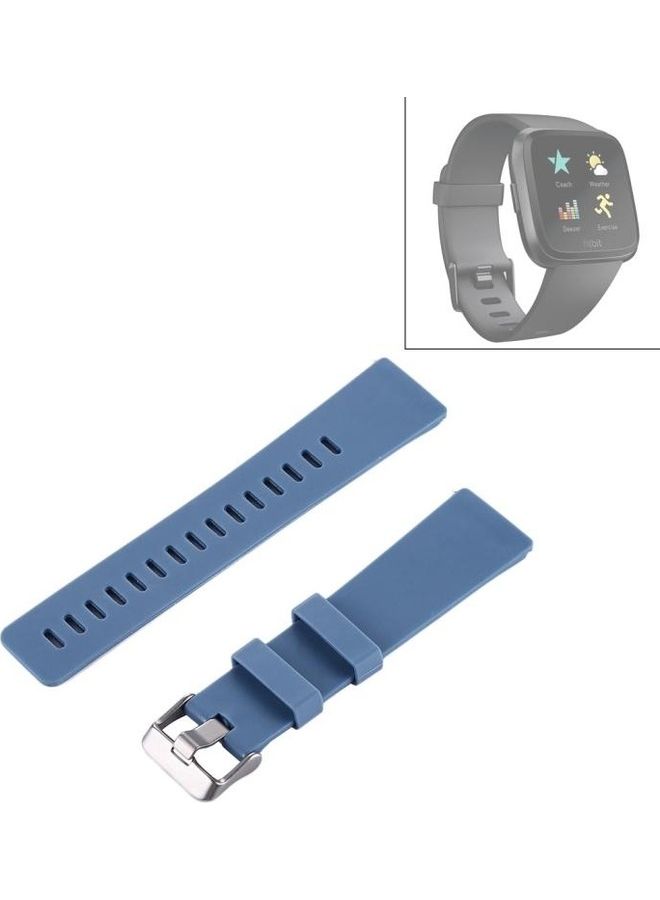 BGM Simple Fashion Silicone Watch Strap For Fitbit Versa / Versa 2 Blue - Image 1