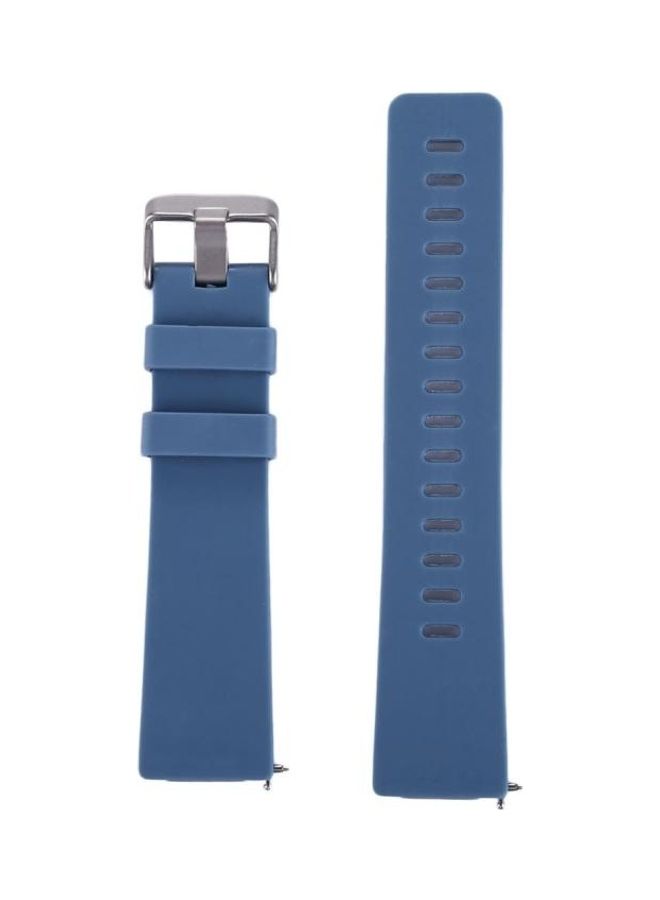 BGM Simple Fashion Silicone Watch Strap For Fitbit Versa / Versa 2 Blue - Image 2