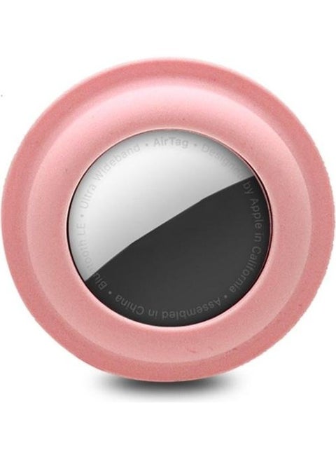 Adsorption Type Anti-Scratch Silicone Shockproof Protective Cover Case for Apple AirTag Pink