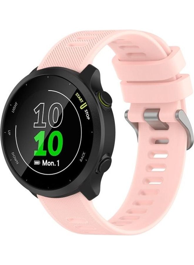 BGM Replacement Strap Band For Garmin Forerunner 158/55 Twill Light Pink - Image 3