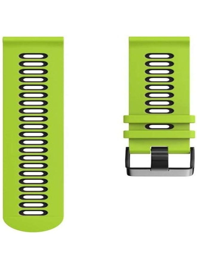 BGM Two-Tone Silicone Strap For Garmin Foreunner 245 Lime + Black - Image 2