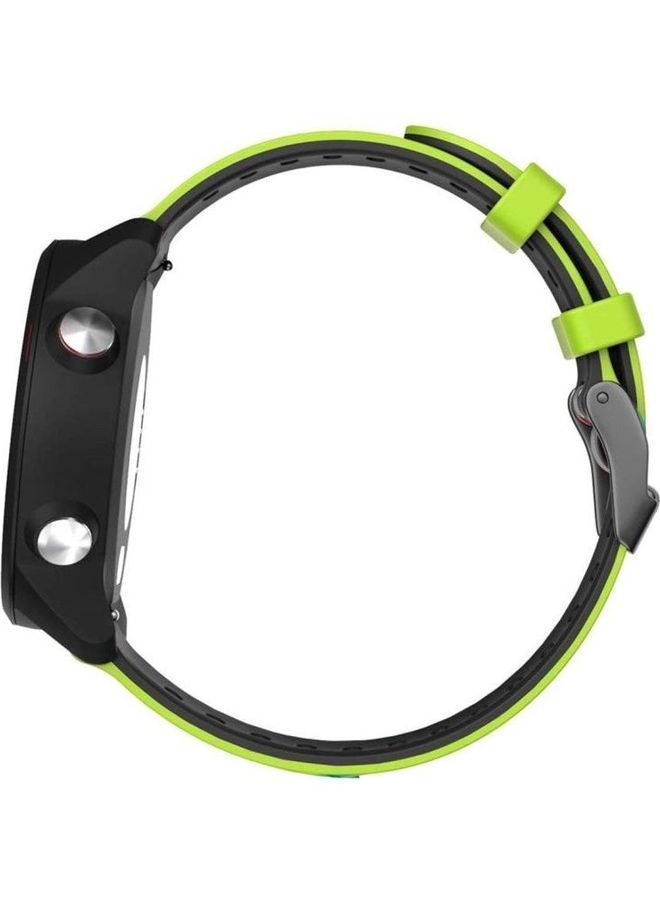 BGM Two-Tone Silicone Strap For Garmin Foreunner 245 Lime + Black - Image 3