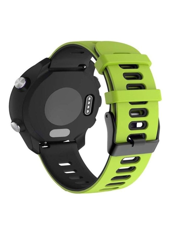 BGM Two-Tone Silicone Strap For Garmin Foreunner 245 Lime + Black - Image 4