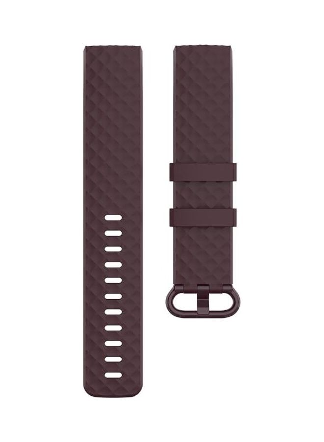 BGM TPU Wrist Strap Watch Band For Fitbit Charge 4 / Charge 3 / Charge 3 SE Rosewood - Image 2