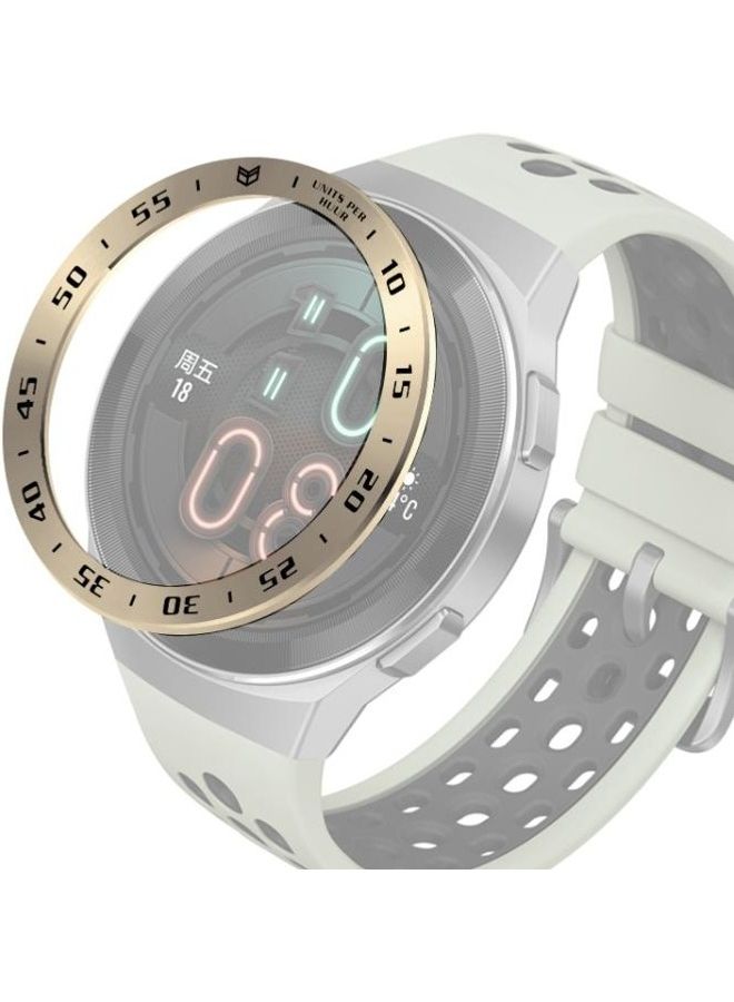 BGM Stainless Steel Bezel Ring For Huawei Watch GT2e Smart Watch Retro Gold Ring Black Lettering  - Image 1