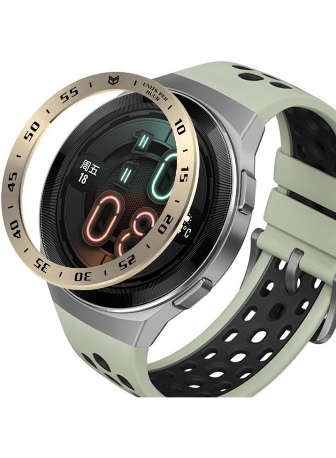 BGM Stainless Steel Bezel Ring For Huawei Watch GT2e Smart Watch Retro Gold Ring Black Lettering  - Image 2