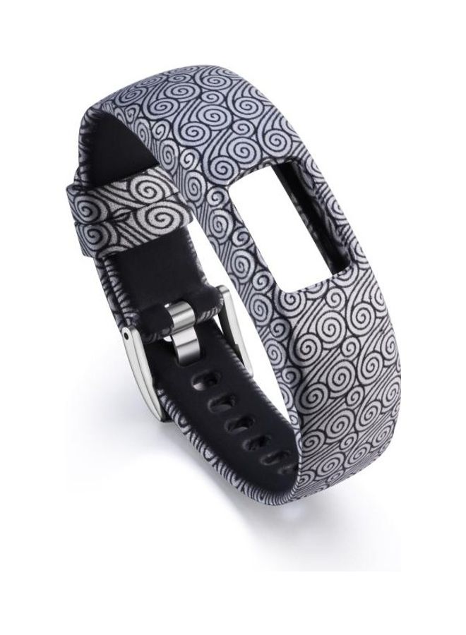 بي جي إم سوار سيليكون مدمج لامع وملون، مناسب لساعة جارمين فيفوفيت 4 أسود - Image 1