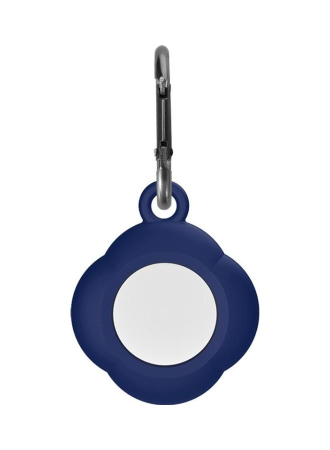 BGM 3-Piece Anti-Lost Tracker Silicone Protective Cover with Carabiner For Apple AirTag Deep Blue - Image 1