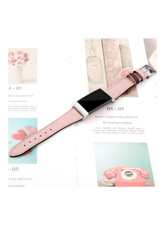 BGM Stainless Steel Strap For Fitbit Charge 4 / 3 Pink - Image 5