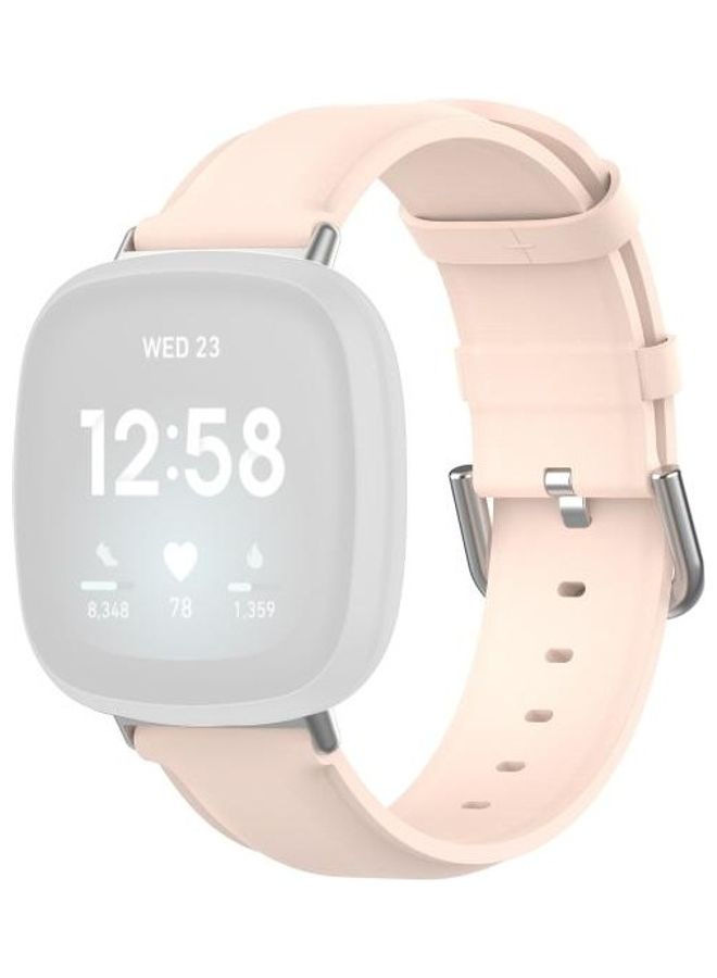 BGM Replacement Leather Strap Band For Fitbit Versa 3/Sense Light Pink - Image 1