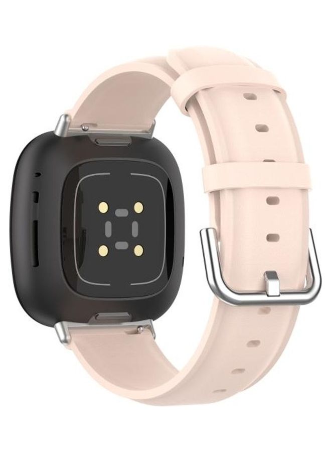 BGM Replacement Leather Strap Band For Fitbit Versa 3/Sense Light Pink - Image 2