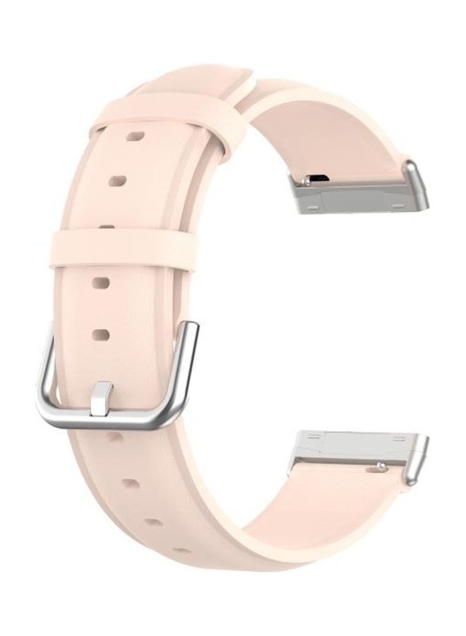 BGM Replacement Leather Strap Band For Fitbit Versa 3/Sense Light Pink - Image 4