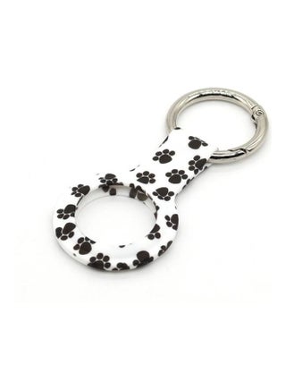 Wet Sticking Pattern Anti-Scratch Silicone Shockproof Protective Cover Case with Keychain Ring Loop For Apple AirTag Feet - v1631134509/N50685956A_1