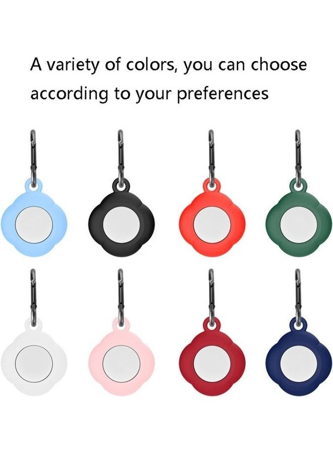 BGM - 3-Piece Tracker Anti-Lost Silicone Protective Cover with Carabiner for Apple AirTag Red - Image 1