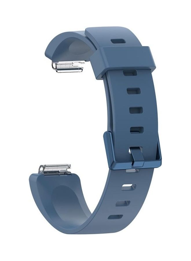 BGM Glossy Surface Silicone Replacement Band For Fitbit Inspire/Inspire HR Blue - Image 1