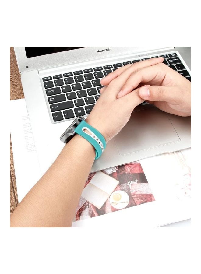 BGM Two-Tone Silicone Replacement Band For Samsung Galaxy Watch 46mm Green/White - Image 5