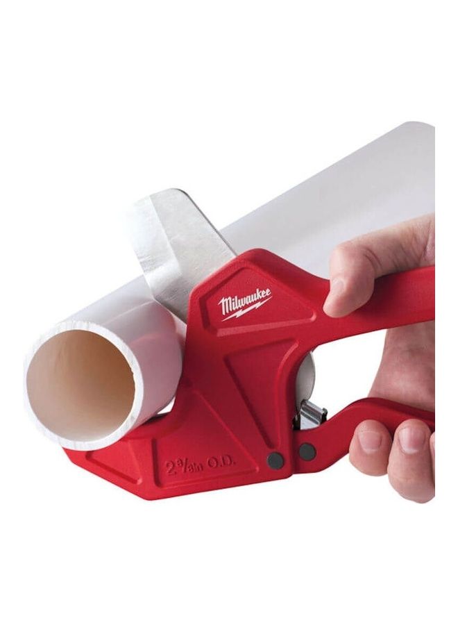 Milwaukee Ratcheting PVC Pipe Cutter 60 mm Red 30 x 0.3 x 11cm  - Image 4