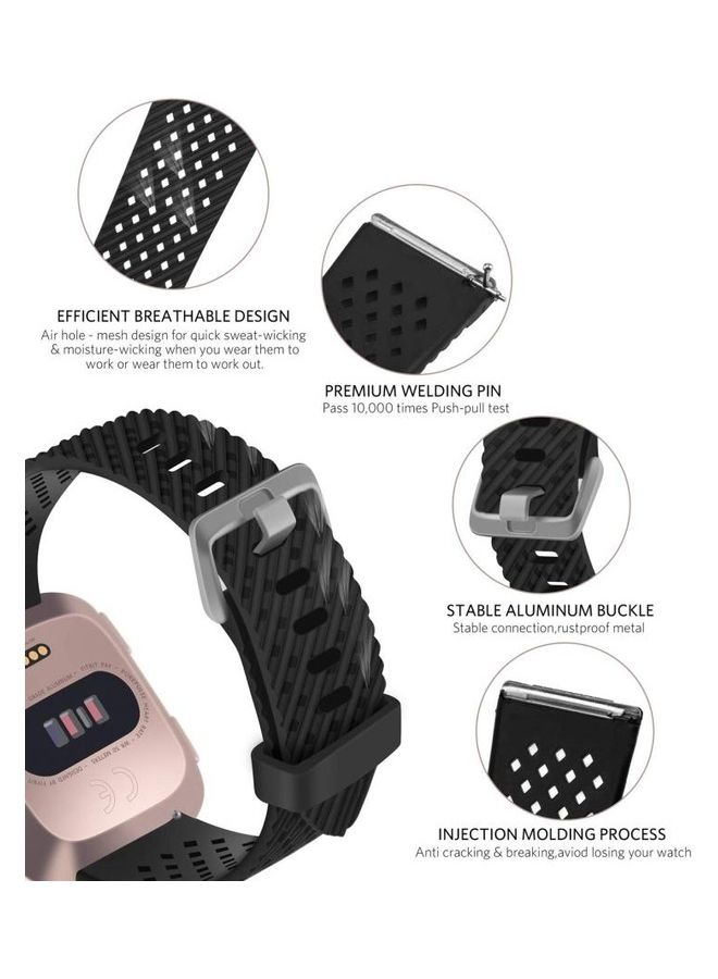 BGM Silicone Replacement Strap Band For Fitbit Versa/2/Lite 20cm Light Purple - Image 5