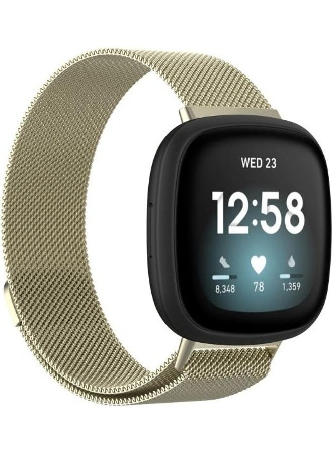 BGM Replacement Strap For Fitbit Versa 3 Champagne Gold - Image 4
