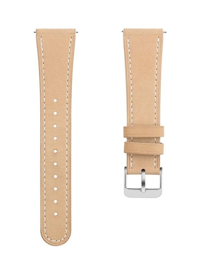 BGM Lite Leather Strap with Round Tail Buckle For Fitbit Versa 2 / Fitbit Versa Pink - Image 3