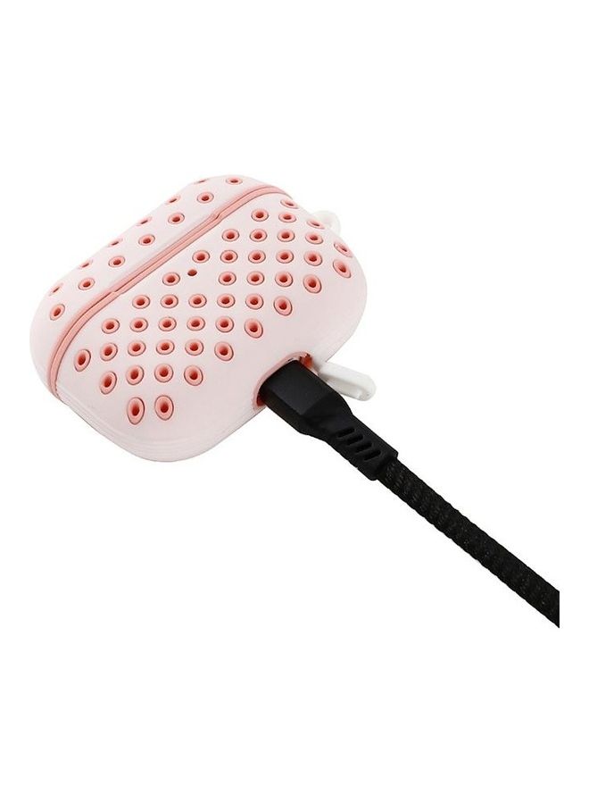 BGM Bicolor Honeycomb Silicone Earphone Protective Case For AirPods Pro Pink - Image 3