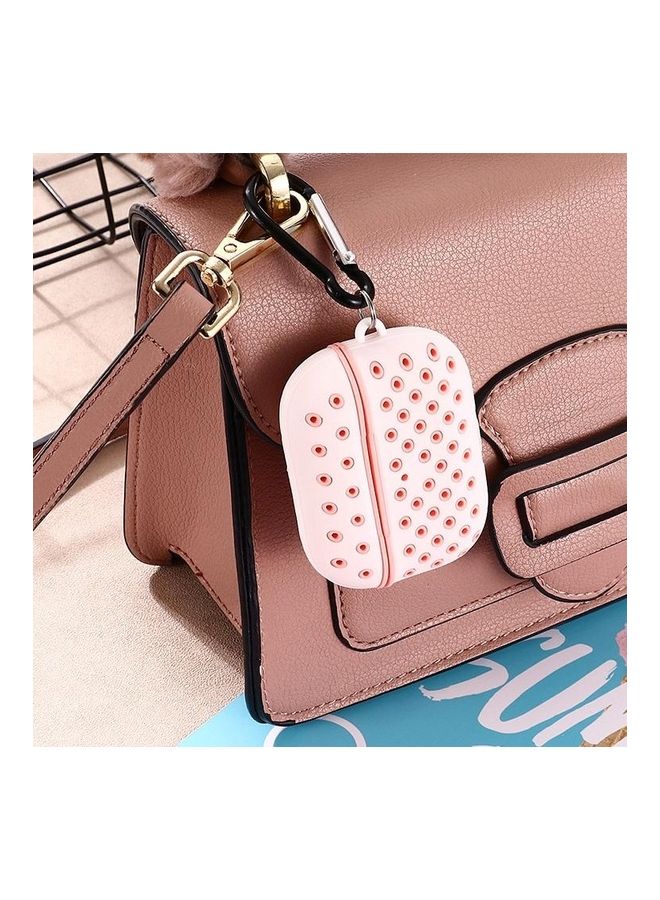 BGM Bicolor Honeycomb Silicone Earphone Protective Case For AirPods Pro Pink - Image 5