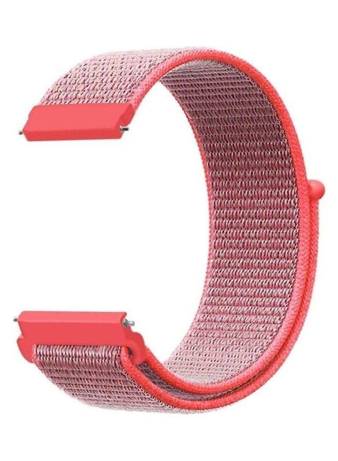 بي جي إم سوار مضفر من النايلون بتصميم بسيط مقاس 42 مم لساعة سامسونج جالاكسي وردي - Image 1