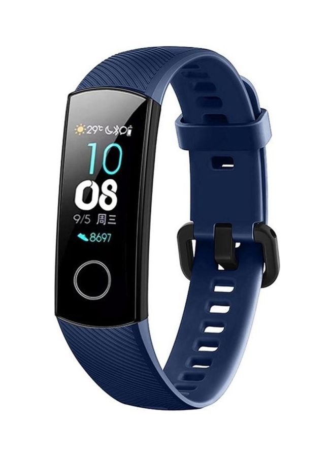 BGM Solid Color Silicone Wrist Strap for Huawei Honor Band 4 Blue - Image 1