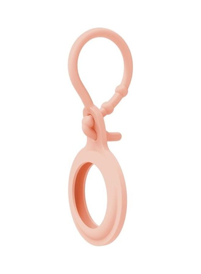BGM - TPU Anti-Scratch Shockproof Protective Cover Soft Case with Keychain Ring Loop for Apple AirTag Pink - Image 1