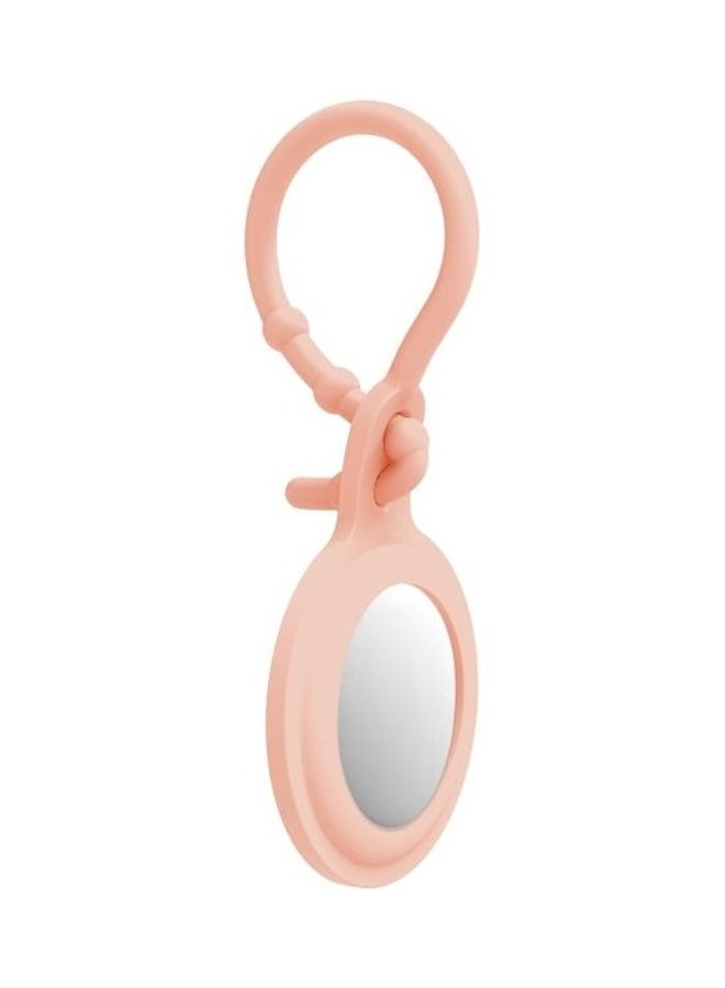 BGM - TPU Anti-Scratch Shockproof Protective Cover Soft Case with Keychain Ring Loop for Apple AirTag Pink - Image 1