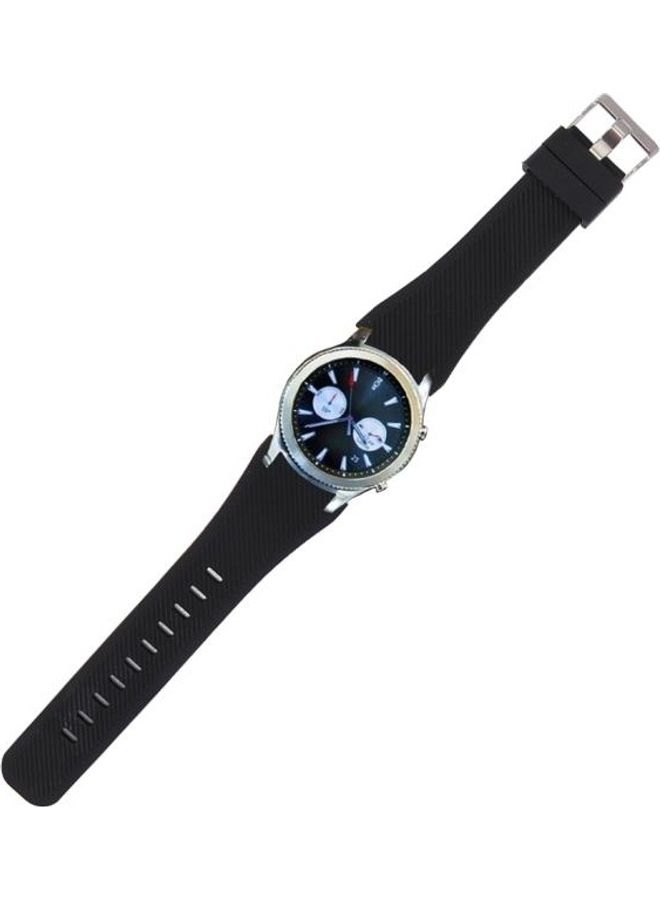 BGM Classic Smart Watch Silicone Watchband For Samsung Gear S3 Black - Image 1