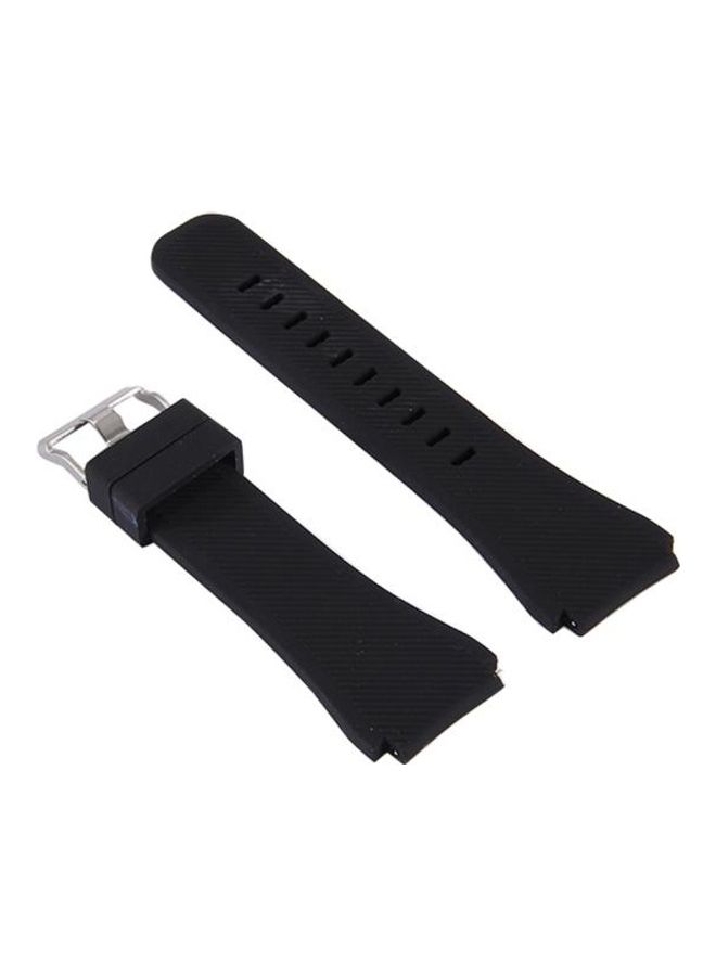 BGM Classic Smart Watch Silicone Watchband For Samsung Gear S3 Black - Image 4