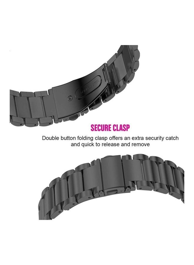 BGM Stainless Steel Wrist Watch Band for Samsung Gear S3 22mm Black - Image 3